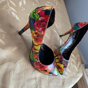 Brash floral shoes